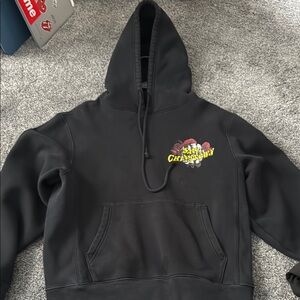 Black Hoodie with Graphic Print “save china town”